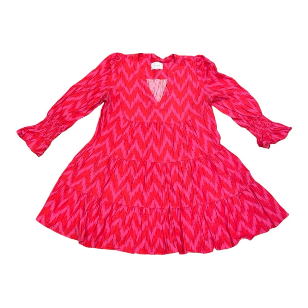 Pomander place red and pink mini dress